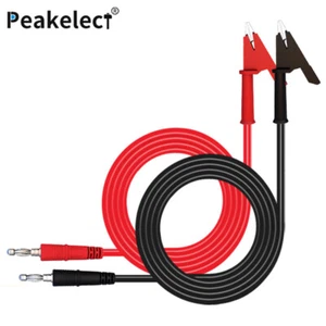 4mm Banana Plug to Alligator Crocodile Clip Test Lead Soft Flexible Wire - Picture 1 of 5