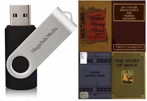 125 Old Books on Bricklaying Plastering Masonry Work Stone Cutting laying on USB - Picture 1 of 13