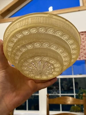 ANTIGUA ARAÑA DE TECHO COLGANTE ART DECO con ANTIGUA PIEZA CENTRAL DE VIDRIO CORTINAS DESLIZANTES Foto 1 de 4