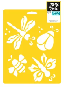 Stencil libellula coccinella farfalla ape modello insetti insetti artigianato artistico di Delta - Foto 1 di 1