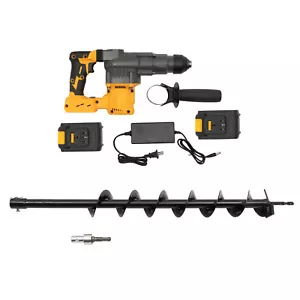 21V Cordless Rotary Hammer Drill SDS-Plus 2 Modes W/ Battery& 80cm Drill Bit USA - Picture 1 of 23