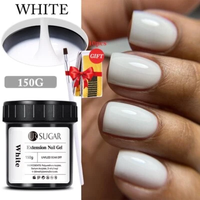 150g Gold Glitter Rubber Base Gel Refill Package Milky Jelly White Self-leveling - Image 1 of 4