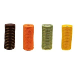 Fall Decorative Mesh 4 Rolls 6x5 Yards (Brown, Yellow, Orange, Green) - Picture 1 of 1