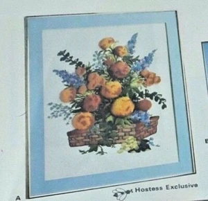 NOS Vintage 1978 Artcraft Concepts Hostess Exclusive #3701 Crewel 'Pastell Floral'  - Bild 1 von 1