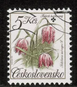 Czechoslovakia 1991 SG3075 5k Flowers Fritillaria Meleagris Used - Picture 1 of 1