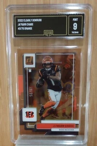 Ja'Marr Chase, 2022 Clearly Donruss - Orange #11, GMA 9 (Mint) #/75 - Picture 1 of 2