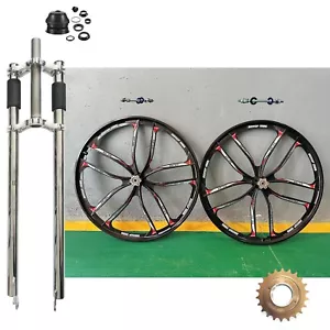 DONSP1986 26" Bike Fork &Headset, 1-1/8" Threadless & Wheelset w/ Freewheel - Picture 1 of 93