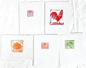 Tarjetas de felicitación hechas a mano colección aleatoria de 5 MoonTea 4,25" X 5,5" - Imagen 1 de 2