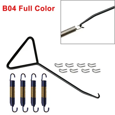 Exhaust Pipe Muffler Mounting Springs Hooks Set Link B04 Full Color Motorcycle - Image 1 of 4