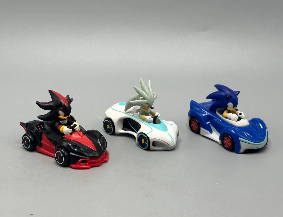 Lote Sonic The Hedgehog Team Racing Shadow Silver Sonic Diecast Car Jakks Pacific Foto 1 de 4