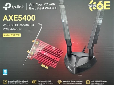 TP-Link | Archer TXE75E AXE5400 | Wi-Fi 6E Bluetooth 5.2 PCIe Adapter - Image 1 of 4