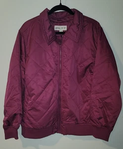 Ava & Viv Damen 1X gesteppte Bomberjacke pflaume lila warm leicht Reißverschluss vorne - Bild 1 von 8