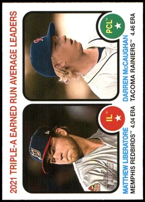 Darren McCaughan / Matthew Liberatore 2022 Topps Heritage Minors #65 MLB READ - Image 1 of 2