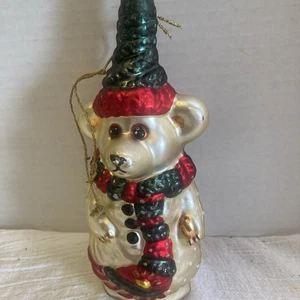 BOYD'S BEAR Blown Glass Teddy Bear Christmas Ornament Numbered 97-98 6394/12000 - Picture 1 of 15