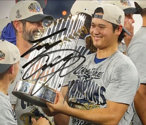 Shohei Ohtani World Series Champions Dodgers 8x10 foto ristampa spedizione gratuita  - Foto 1 di 1
