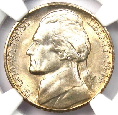 1944-S Jefferson Nickel 5C - Certified NGC MS68 5FS - $3,000 Value! - Image 1 of 4