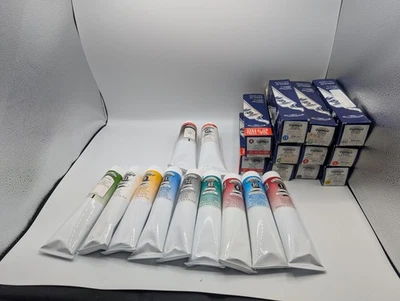 11 tubos de tinta WINSOR & NEWTON WINTON OIL COLOR 200ml e 240ml cor NOVO sem dúvida - Imagem 1 de 4