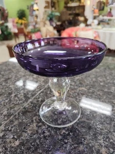 Amethyst Comport von William Yeoward Country 5 Zoll - Bild 1 von 2