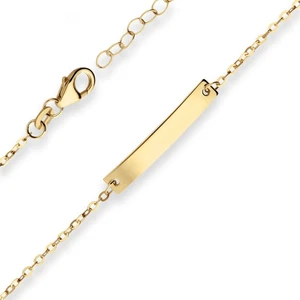 Bracciale id 1,6 mm ancora catena diamantata braccialetto in oro giallo 585 16 cm - Foto 1 di 2