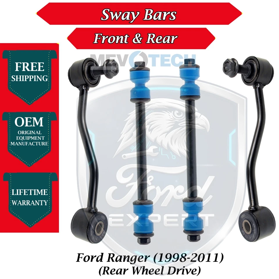 Nuevas barras estabilizadoras delanteras y traseras originales para Ford Ranger 1998-2011 2x2 garantía de por vida Foto 1 de 4