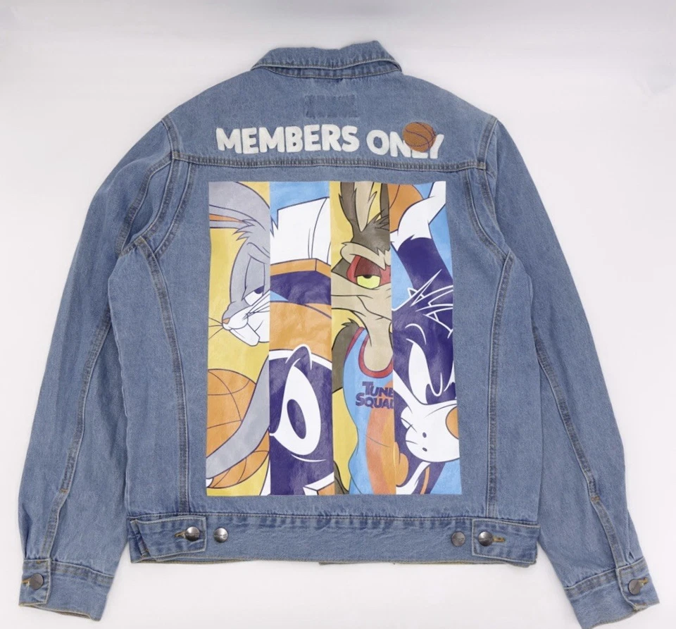 Size L - Members Only Looney Tunes Space Jam Denim Jacket  - Image 1 of 4