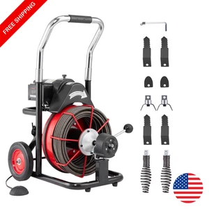 Pulitore Scarico Macchina Coclea di Scarico Elettrico 100FT x 1/2 In Alimentazione Auto - Foto 1 di 12