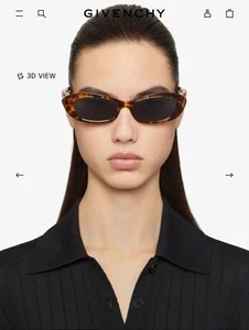 Givenchy Havanna Sunglasses in Acétate Tortoise Shell and Smoke Lens - Picture 1 of 11