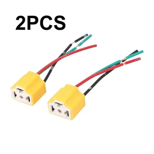 Headlight Socket Light Bulb Outlet Headlight Socket H4/9003/HB2 Yellow - Picture 1 of 12