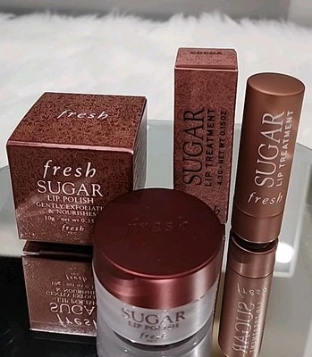 FRESH Sugar Lip Polish 0.35 oz  & LIP TREATMENT in COCOA 0.15 oz  Value $47 - Image 1 of 4