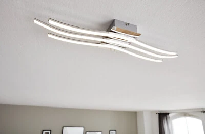 Eglo 31996 LED helle Deckenleuchte RONCADE 60cm silber Alu chrom EEK:E (Spk A-G) - Bild 1 von 4