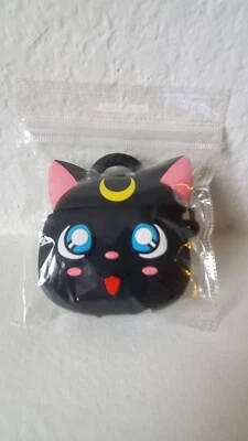 Cubierta de goma Sailor Moon AirPod 1 y 2 Luna Black Cat Anime nueva en paquete Foto 1 de 2