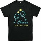 CHEERS TO A NEW YEAR T Shirt Happy New Year Eve Wine Party Men Kids Tee Shirt 