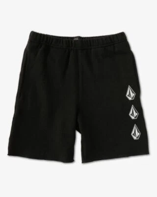 Volcom Little Boys Black Iconic Stone Fleece Shorts, Medium - Image 1 of 3