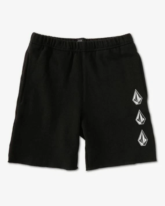 Volcom Little Boys Black Iconic Stone Fleece Shorts, Medium - Image 1 of 3
