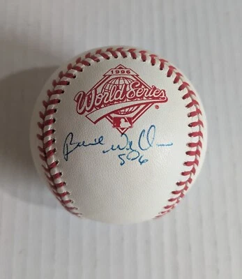 Bernie Williams New York Yankees Autographed 1996 World Series Baseball JSA COA - Image 1 of 2