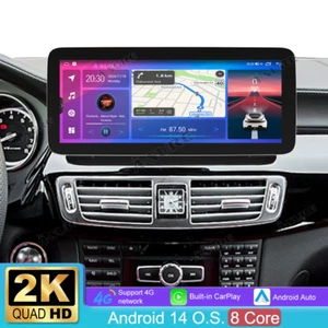 12.3" Android 14 Screen Carplay Autoradio For Mercedes Benz CLS C218 W218 NTG4.5 - Picture 1 of 19