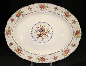 ROYAL ALBERT PETIT POINT 15" OVAL PLATTER ENGLAND - Picture 1 of 4