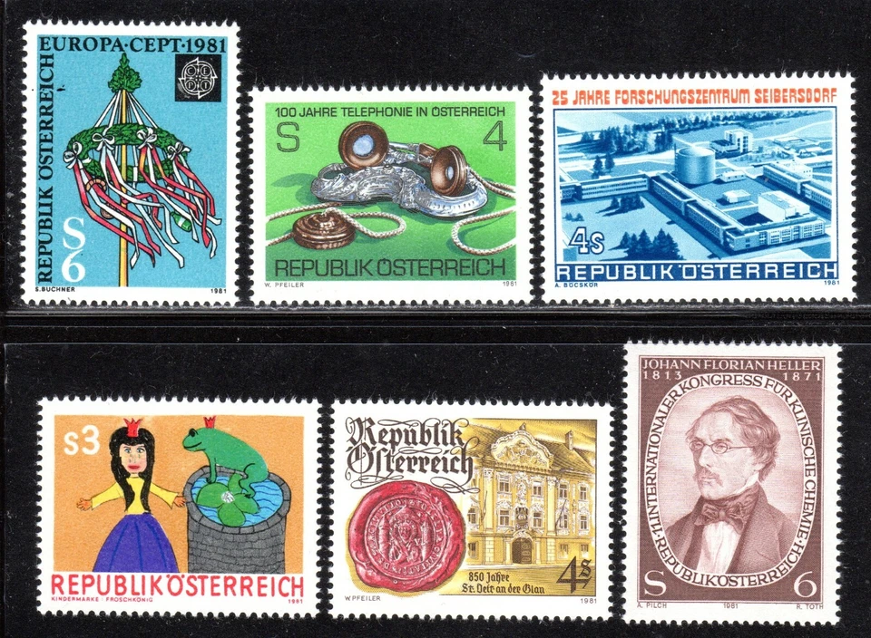 1981 Austria SC# 1178-1183 - 6 Different Stamps - M-NH - Image 1 of 1