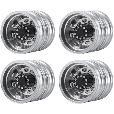 Metall Hinterradnaben Felgen für 1/14 RC Tamiya Traktor – Langlebig und stark - Bild 1 von 2