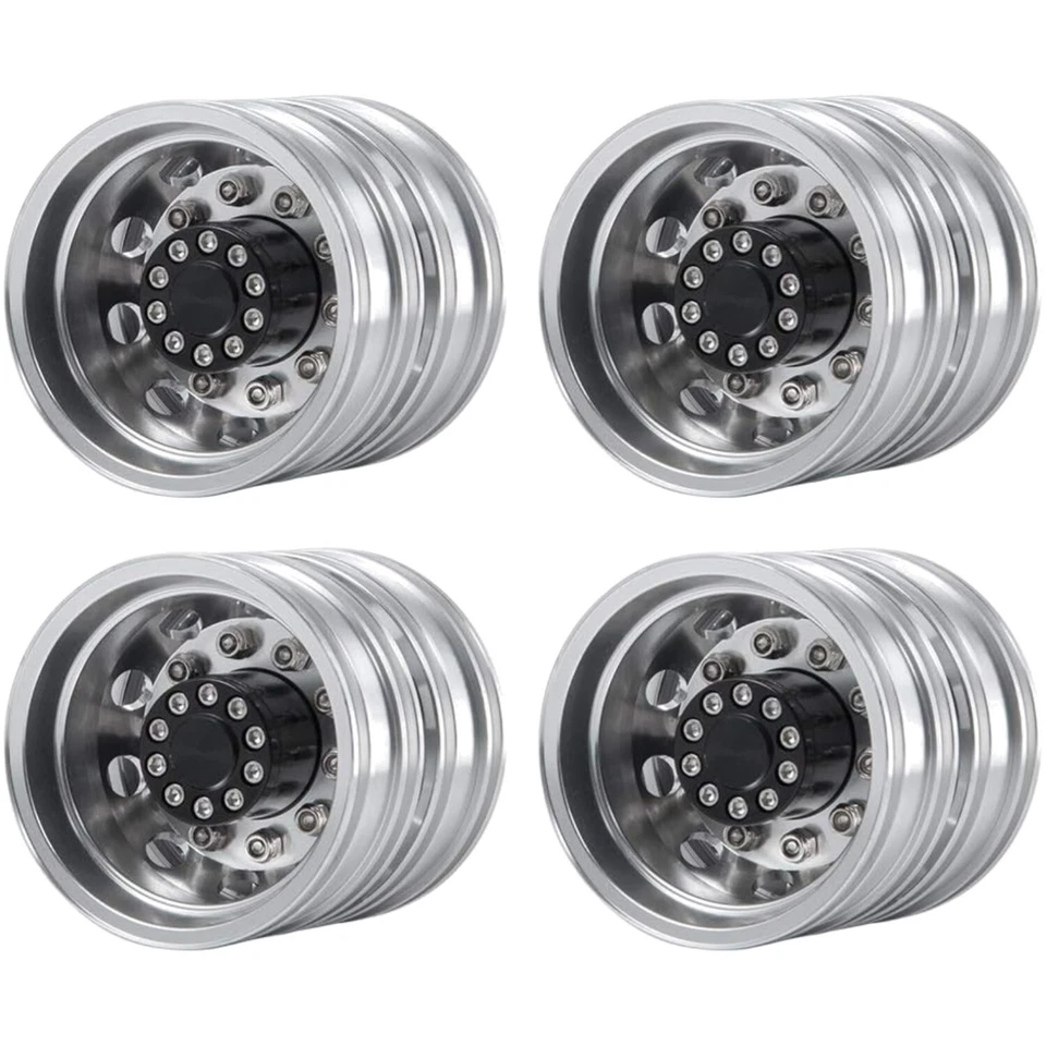 Metall Hinterradnaben Felgen für 1/14 RC Tamiya Traktor – Langlebig und stark - Bild 1 von 2