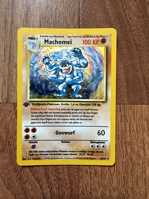 1st Edition Holo: Machomei (Machamp) German 8/102 Base Set Pokemon Card - Image 1 of 3