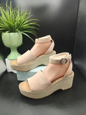 Dolce Vita Mujer Talla 10 Rosa Gamuza "Lesly" Alpargata Plataforma Cuñas Cuero  Foto 1 de 4