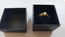 14K Yellow Gold nice 20 Point Diamond Ring w/ 14K Wedding Band Size 4 1/2