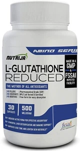 NutriJa L-Glutathione 500mg 90 Count Cysteine Glycine Antioxidant Skin Health - Picture 1 of 6