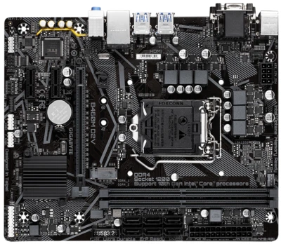 Gigabyte GA-B460M-D2V Motherboard 1200 Supports 10th Gen Intel DDR4 M.2 USB 3.2 - Image 1 of 4