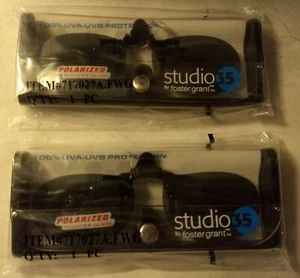 ( 2 lot) Foster Grant Studio35 ClipOn 100% UVA-UVB Protection Polarized 720017A  - Picture 1 of 1