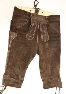 PANTALONES DE CUERO TRACHTEN HOMBRE ADELGAZADOS aprox. TALLA 44 W29 PANTALONES DE CUERO WIESN TIROL - Imagen 1 de 3