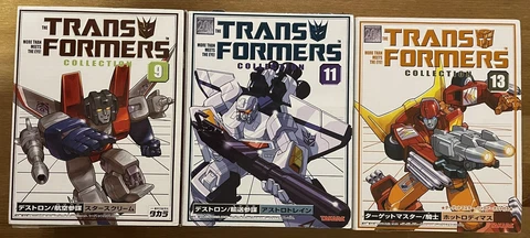 Takara Transformers Collection Starscream Astrotrain Rodimus Book Reissue Lot Cover