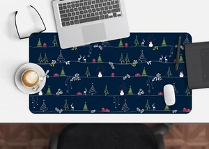 3D Xmas Tree Snowman Gift Box I828 Christmas Non-slip Desk Mat Keyboard Pad Amy - Picture 1 of 8