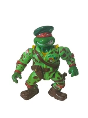 Figura Tortuga Ninja Adolescente Mutante TMNT De Colección Compañeros de Juego Boina Adolescente Verde Rafael Foto 1 de 4